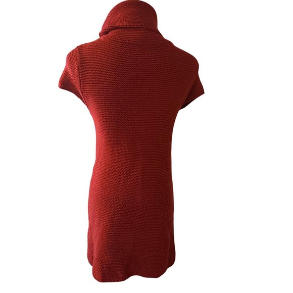 BSK by Bershka red turtleneck sweater dress size medium - Picture 2 of 7